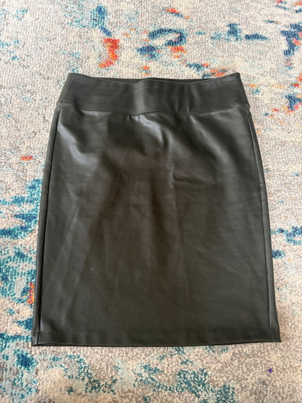 d. jeans green Faux Leather Pencil Skirt